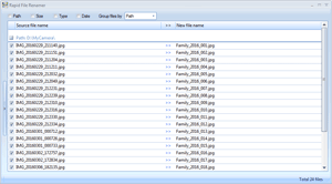 Главное окно в режиме широкого списка файлов